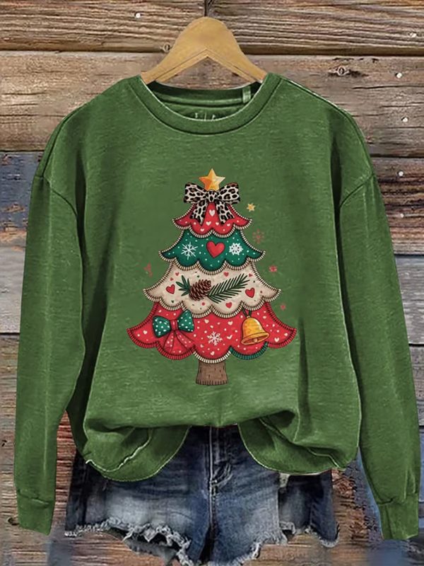 Womens Merry Christmas Print Sweatshirt