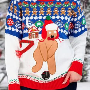 Womens Retro Juice Machine Ugly Christmas Sweater