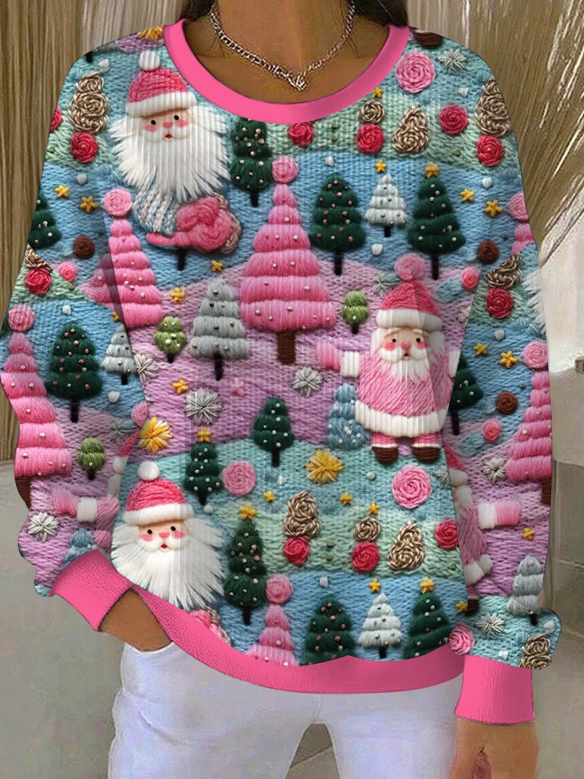 Women's Santa Claus Christmas Sweater