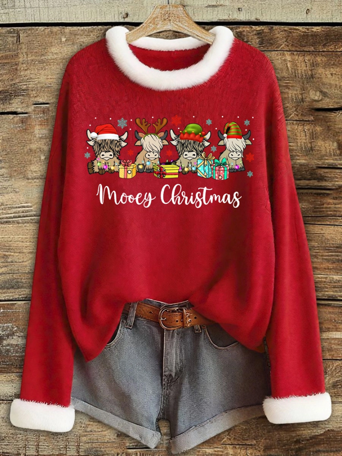 Women's Santa Claus Printed Ugly Sweatshirt