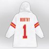 Worthy 1 Kansas City Football Unisex Blanket Hoodie 2