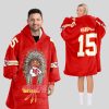 Mahomes 15 Chiefs Football Unisex Blanket Hoodie 1
