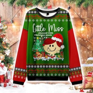 Obsessed With Christmas Music Ugly Christmas Sweater 1