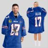 Allen 17 Bills Football Unisex Blanket Hoodie 1