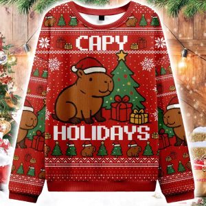 Capybara Celebration Christmas Ugly Christmas Sweater