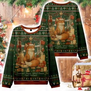Cookies Candles and a Foxy Holiday Christmas Ugly Sweater