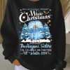 Womens Christmas Print Casual Sweatshirt