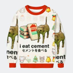 I Eat Cement Ugly Christmas Sweater
