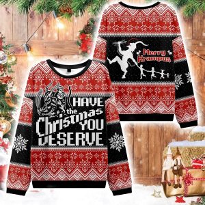 Krampus Takes Children Christmas Ugly Sweater