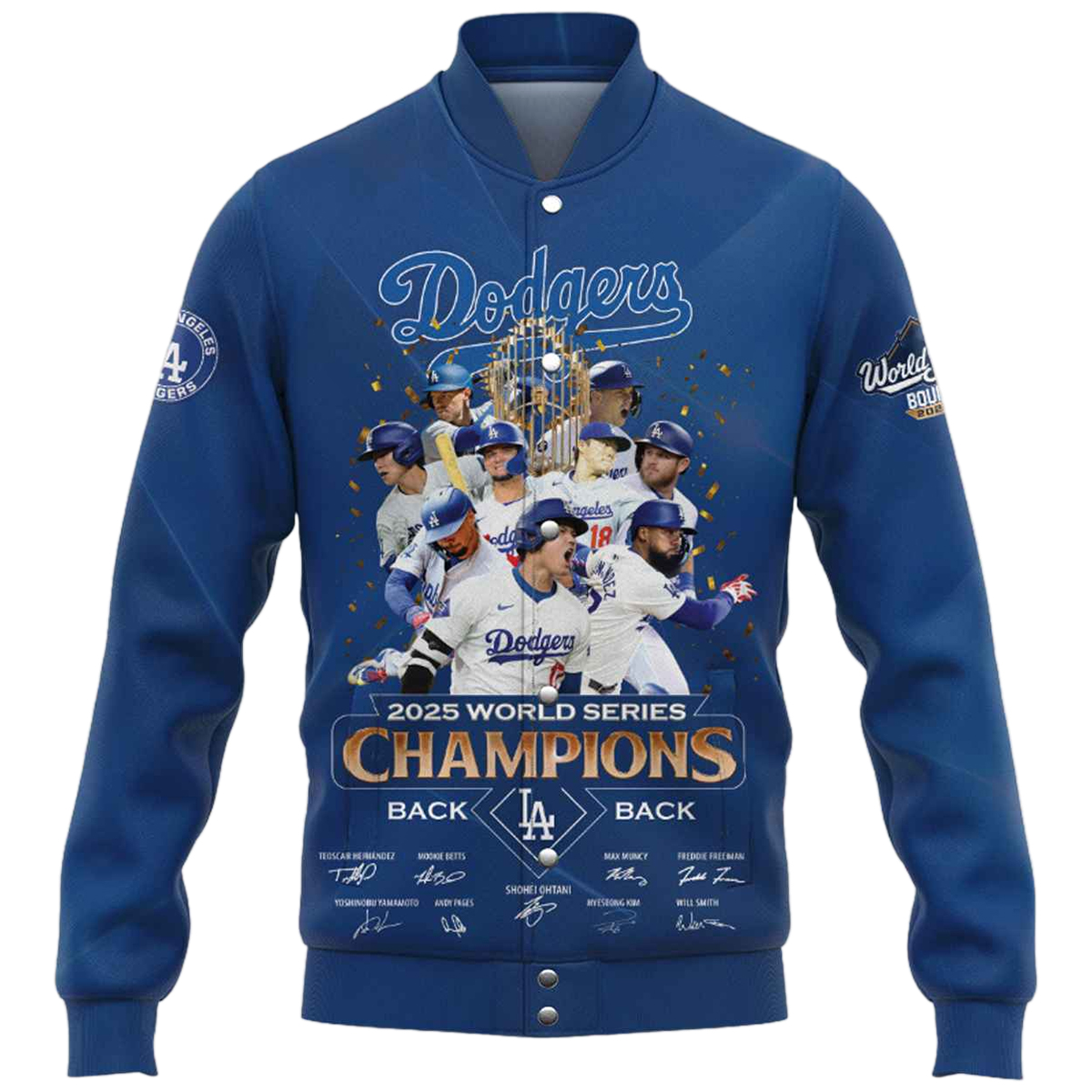 2025 Dodgers World Series Back To Back Baseball Jacket