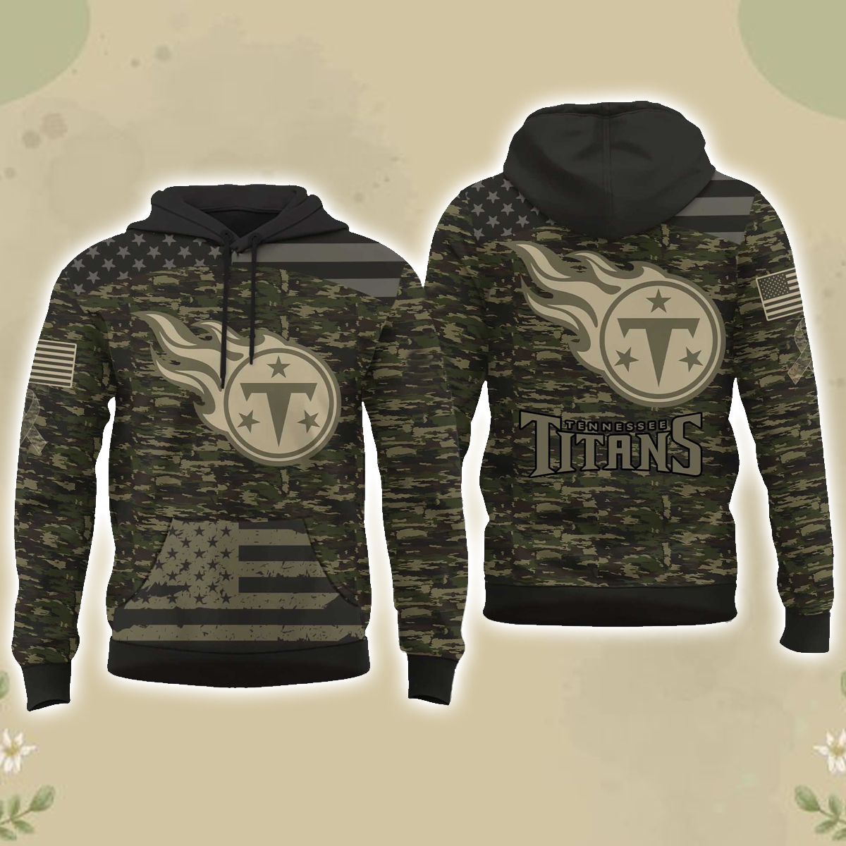 2025 Titans Salute to Service Camo Hoodie