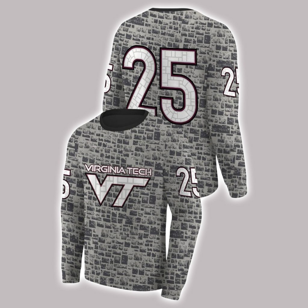 2025 Virginia Tech Football Stone Wall Sweatshirt