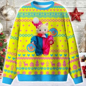 Chat Clown Ugly Christmas Sweater
