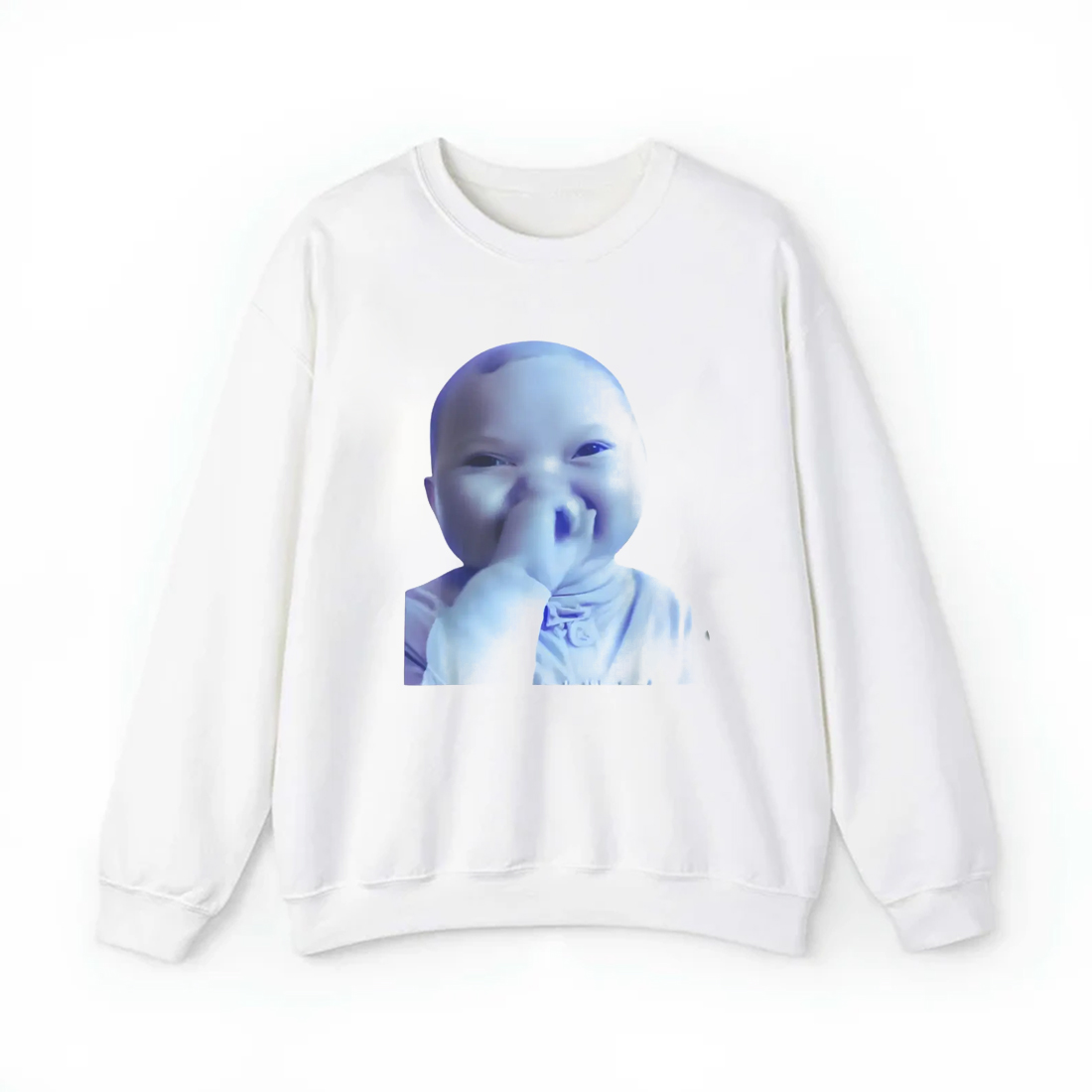 AI Baby Holding Laugh Meme Viral Trend Shirt 1