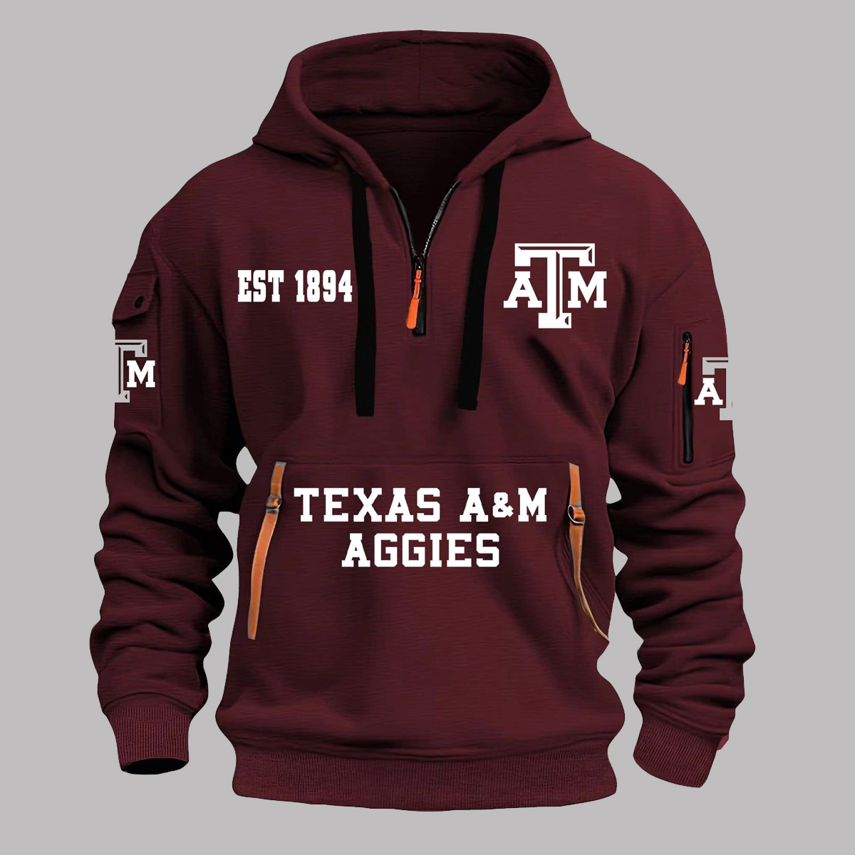 AM Aggies EST 1894 Quarter Zip Hoodie