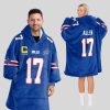Allen 17 Bills Football Team Unisex Blanket Hoodie 1