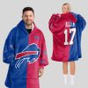 Allen 17 Bills Football Unisex Blanket Hoodie 1