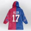 Allen 17 Bills Football Unisex Blanket Hoodie 2