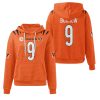Bengals Joe Burrow 9 Waffle Hoodie