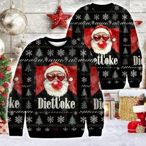 Santa Diet Coke Christmas Ugly Sweater