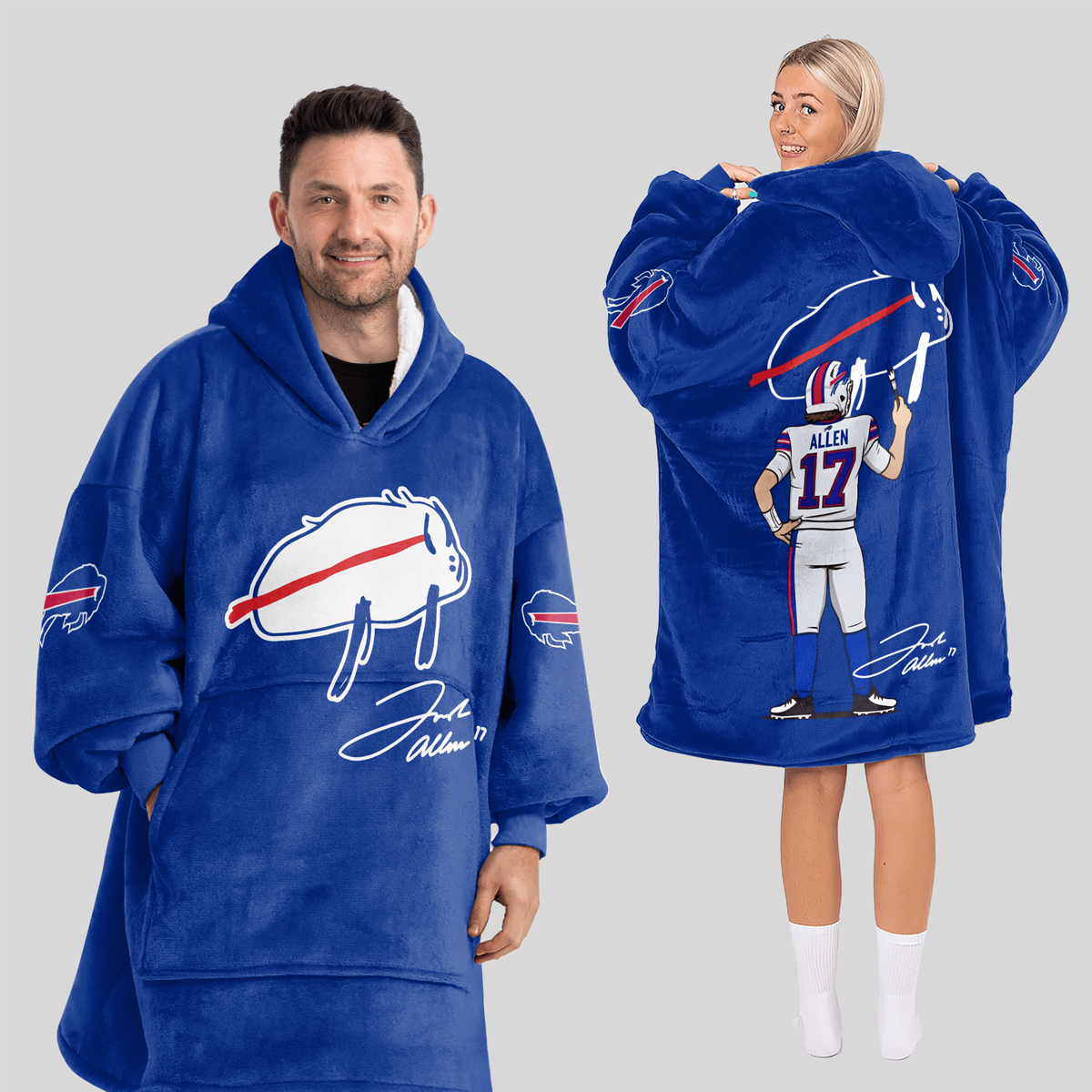 Buffalo Football Unisex Blanket Hoodie