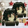 Champagne Cat Christmas Ugly Sweater