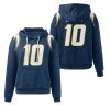 Chargers Justin Herbert 10 Waffle Hoodie 1