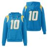 Chargers Justin Herbert 10 Waffle Hoodie 2