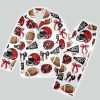 Cheer Football Coquette Bows Pajamas Set