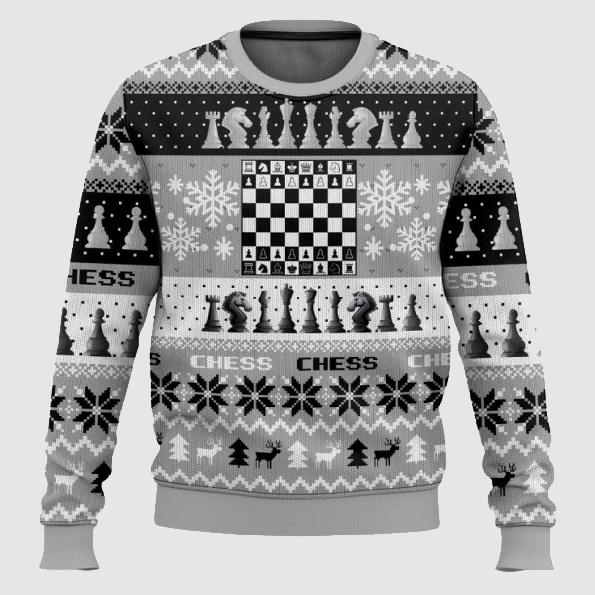 Chess Board Games Ugly Christmas Sweater
