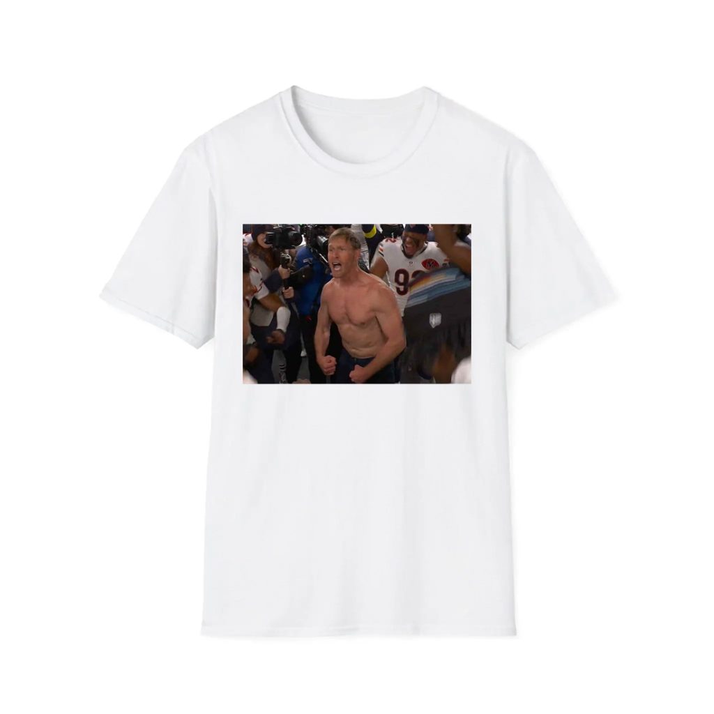 Chicago Bears Coach Ben Johnson Shows Off T Shirt