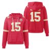 Chiefs Patrick Mahomes 15 Waffle Hoodie 1