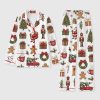 Christmas Tree Nutcracker Santa Claus Hot Cocoa Gingerbread Man Holiday Pajama Set