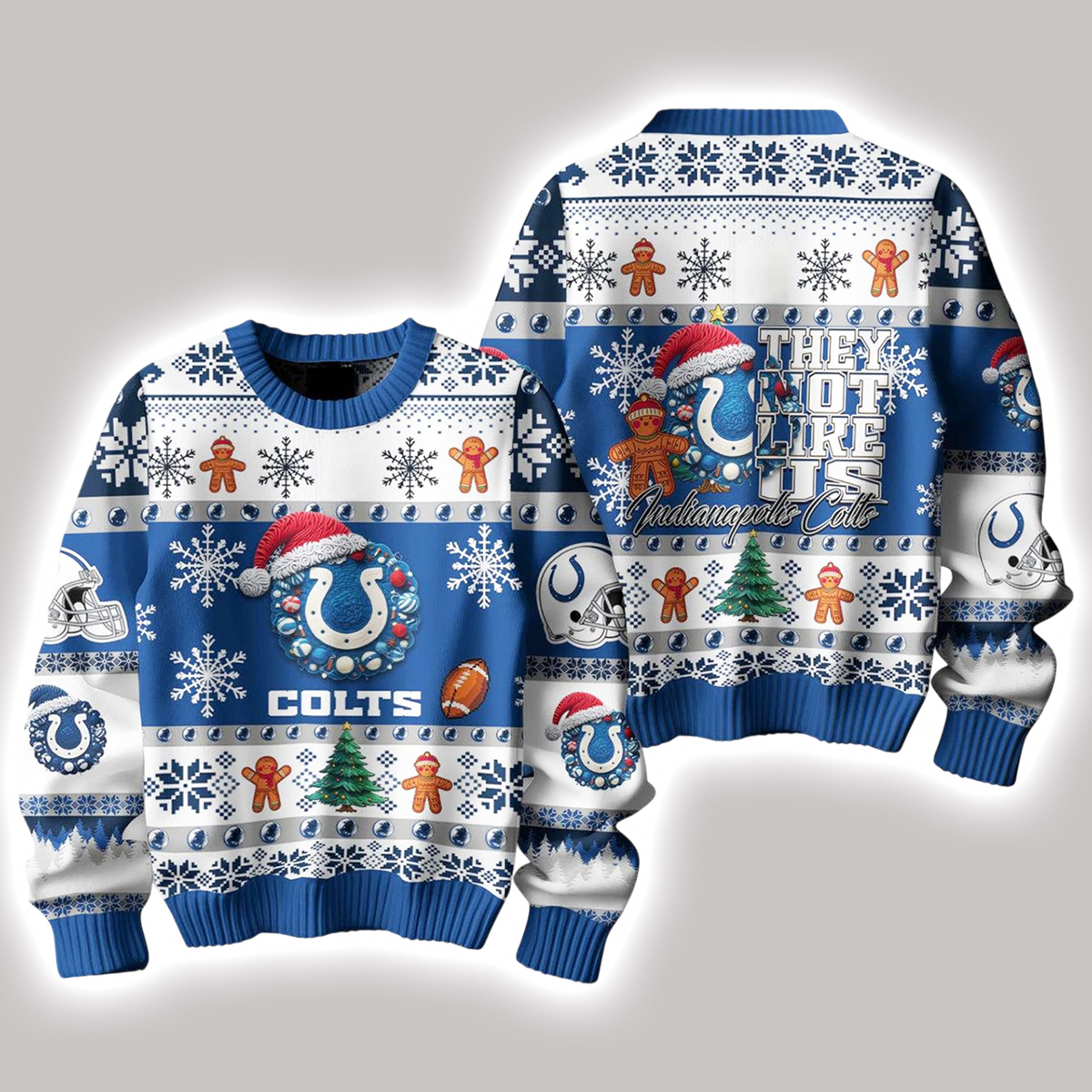 Colts They Not Like Us Christmas Ugly Sweater