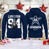 Cowboys Brandon Aubrey Love For 94 Marshawn Hoodie