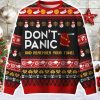 Don't Panic And Remember Your Towel Ugly Christmas Sweater