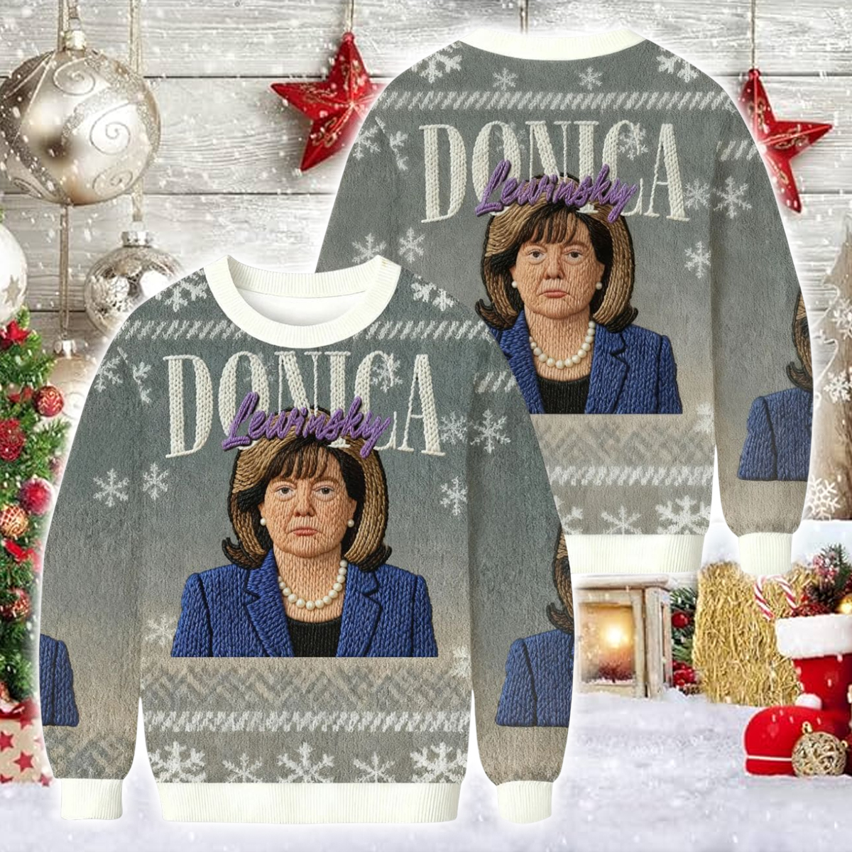 Donica Lewinsky Christmas Ugly Sweater