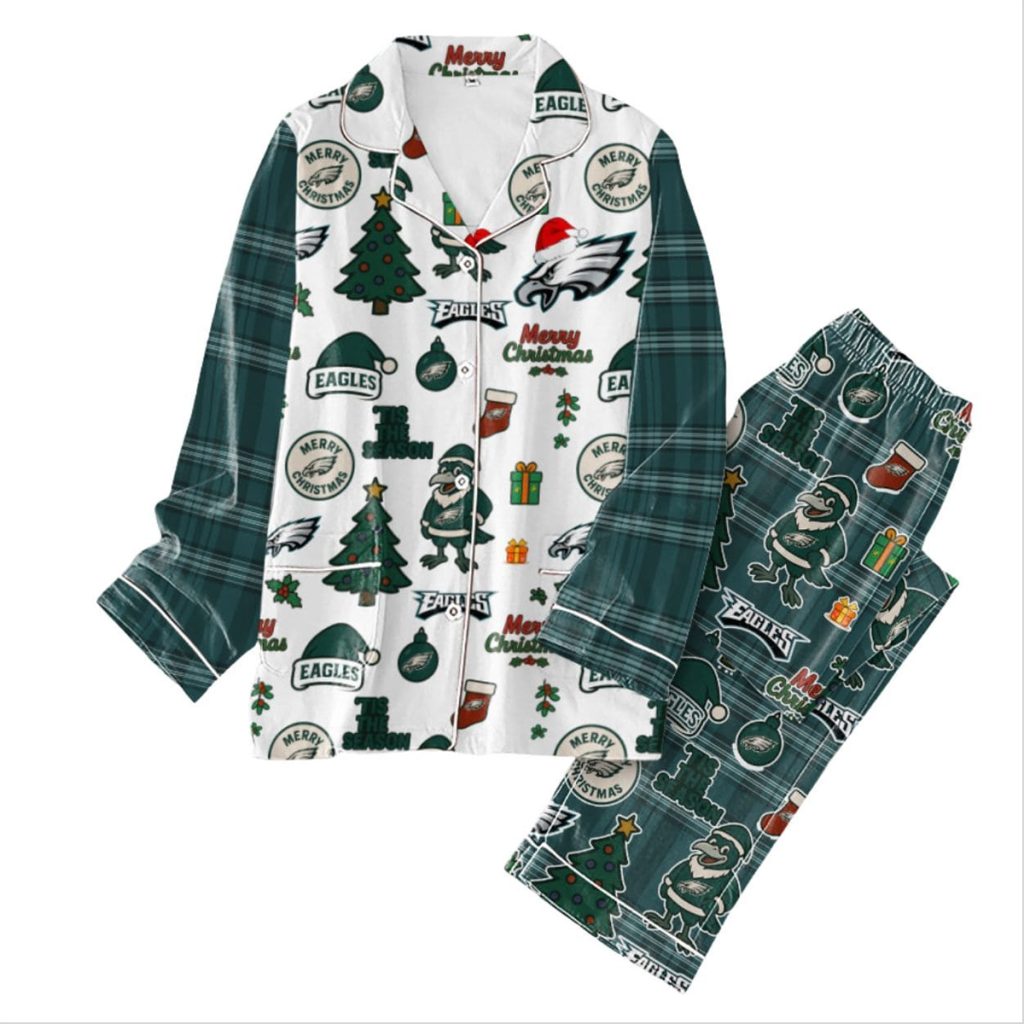 Eagles Football Christmas Pajamas Set