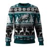 Eagles Reindeer Football Christmas Ugly Sweater 1