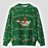 Festive Goose On The Loose 2025 Ugly Holiday Sweater