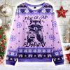 First Of All I'm A Delightful Funny Raccoon Ugly Christmas Sweater 1