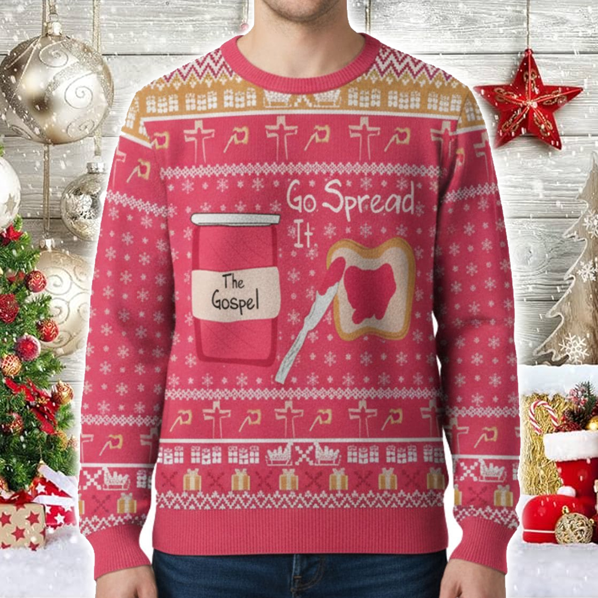 Go Spread It The Gospel Ugly Christmas Sweater