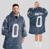 Gonzalez 0 New England Football Unisex Blanket Hoodie 1