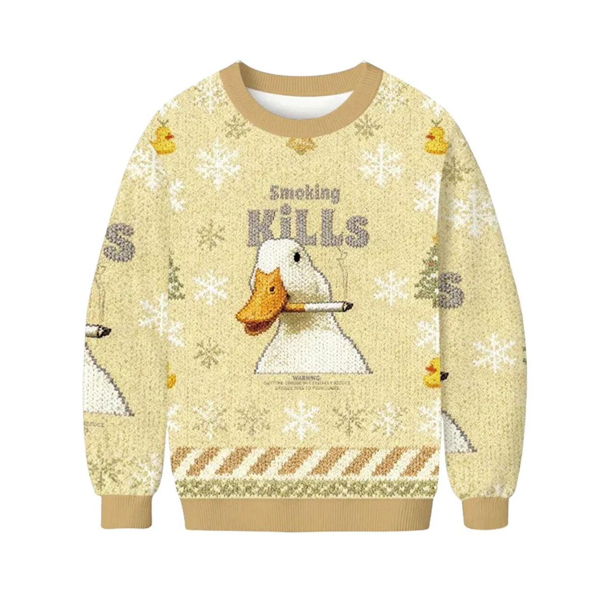 Goose Smoking Kills Ugly Christmas Sweater