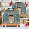 Hamster Reading Newspaper And Smoking Christmas Ugly Sweater