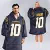 Herbert 10 Chargers Football Unisex Blanket Hoodie 1