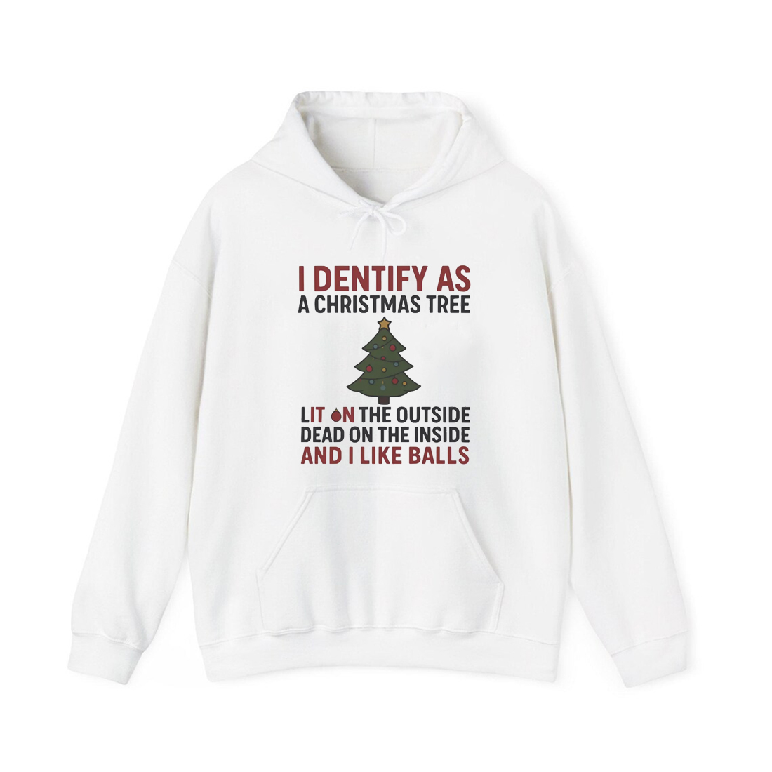 I Identify As A Christmas Tree Lit On The Outside Shirt 2