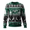 Jets Reindeer Football Christmas Ugly Sweater 1