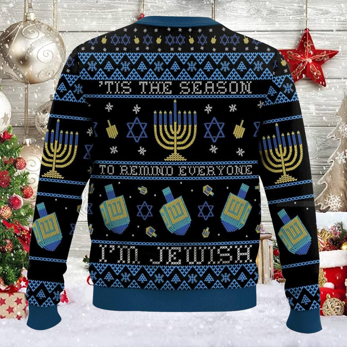 Jewish Hanukkah Ugly Christmas Sweater