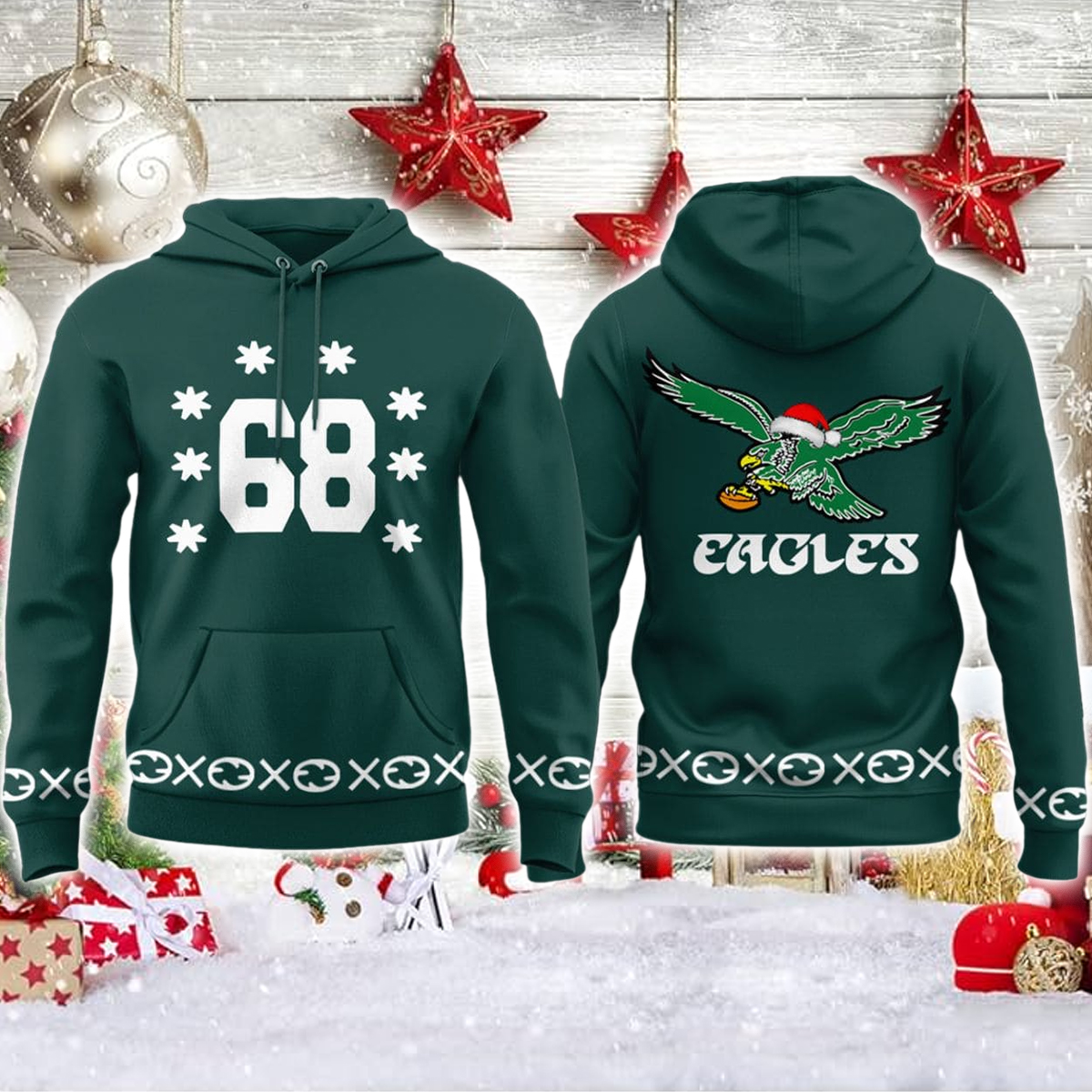 Jordan Mailata 68 Eagles Christmas Hoodie